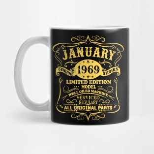 January 1969 Retro Shirt Vintage 50th Birthday Decorations Mug